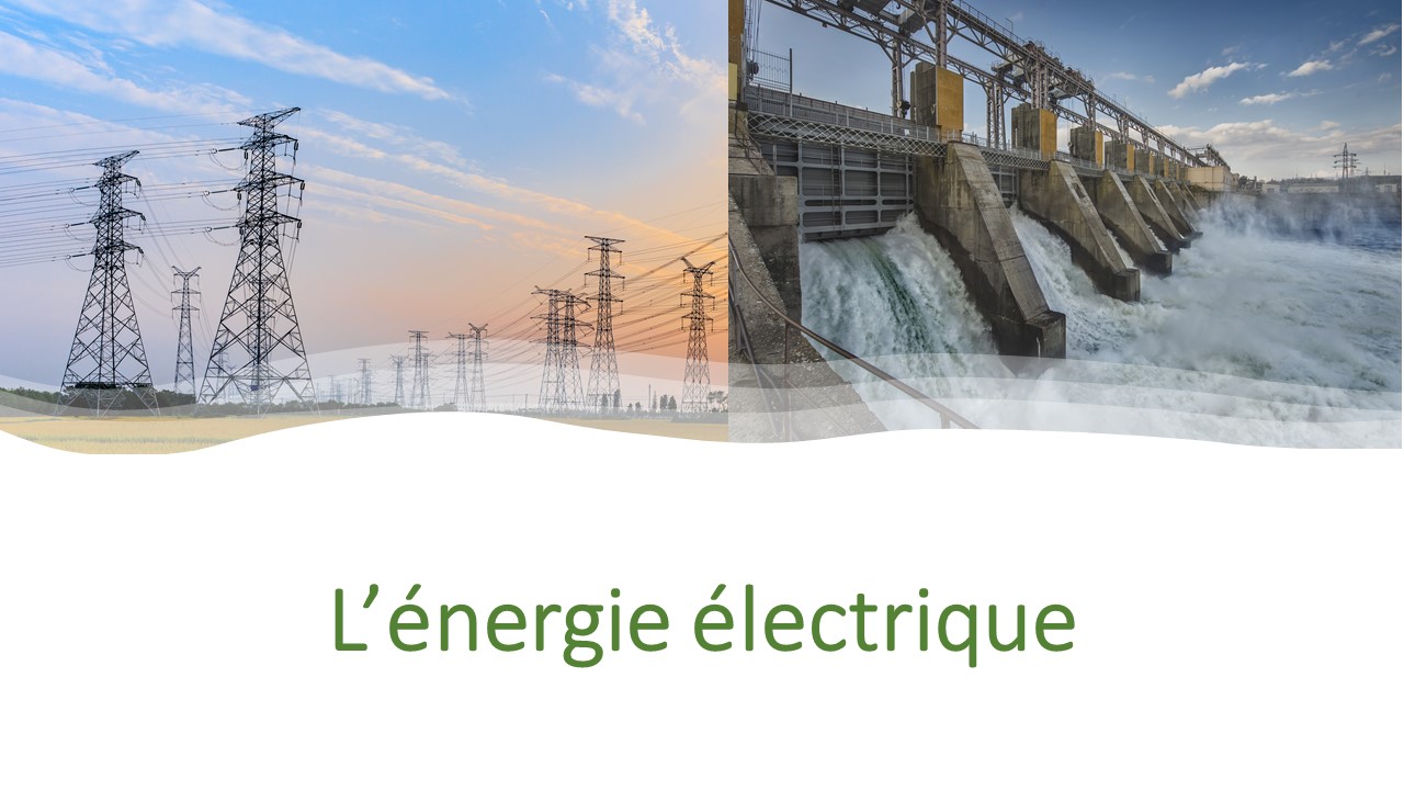 Photo montrant des pylônes électriques. Photo montrant un barrage électrique. 